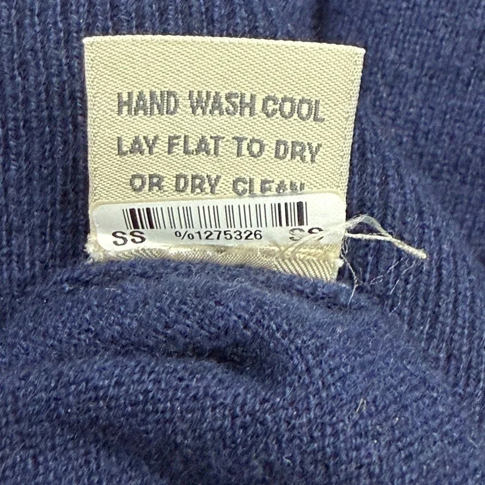Vintage Peter Millar Pine Valley Golf Club V-Neck Cashmere Sweater Mens XL Blue